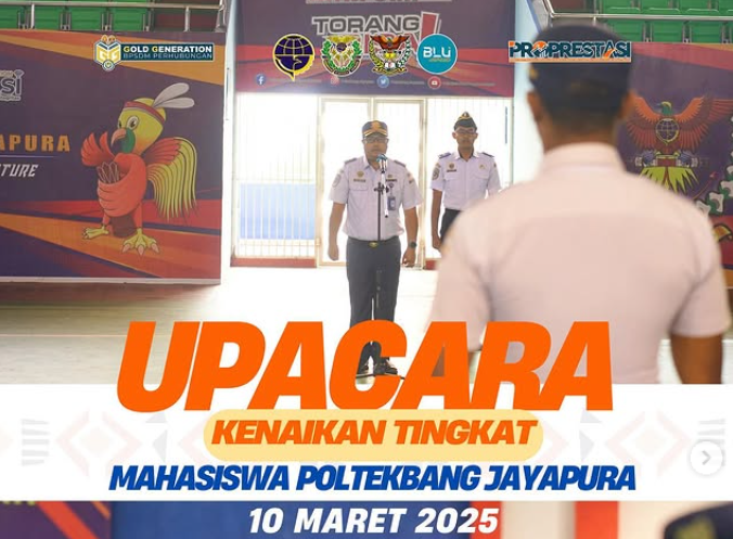 UPACARA KENAIKAN TINGKAT MAHASISWA POLITEKNIK PENERBANGAN JAYAPURA